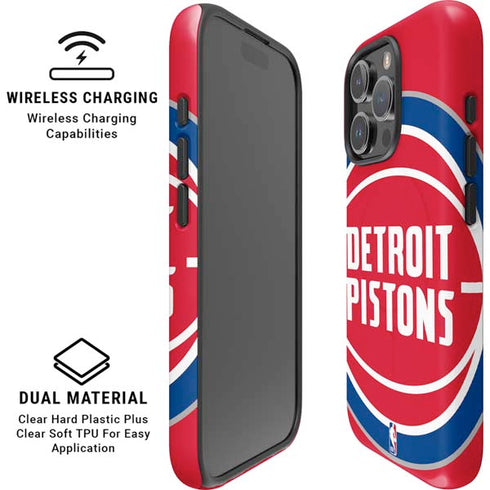 NBA Detroit Pistons Large Logo iPhone 16 Pro Magsafe Impact Case